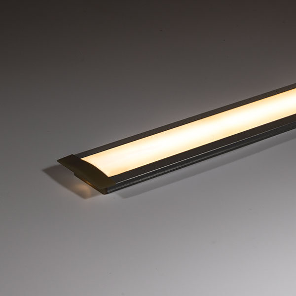 25x7 recessed Black aluminium profile aluminium
