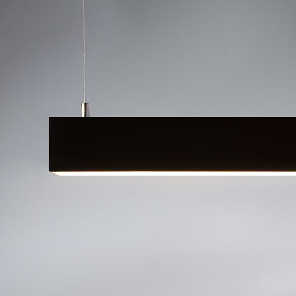 35x35 suspended black aluminium profile led strip