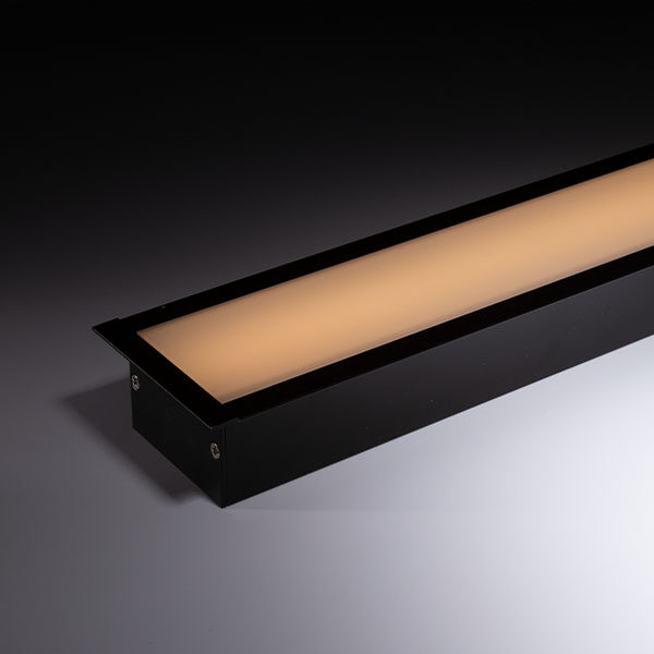 65x35 recessed black aluminium profile led strip
