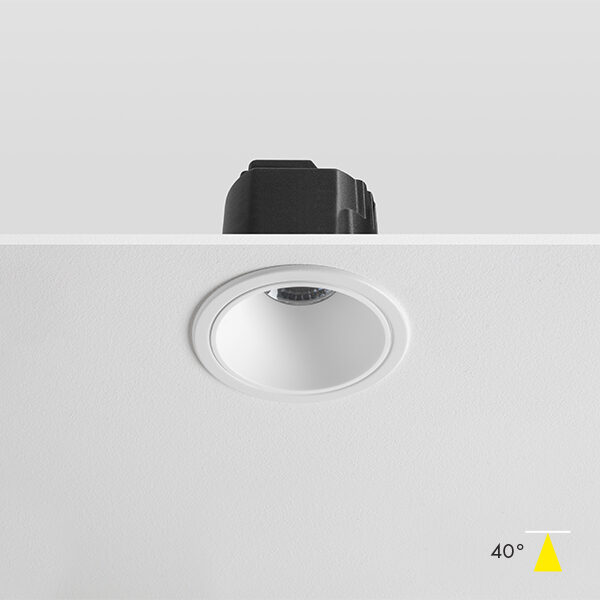 Fire Rated Anti Glare LED Downlight - White Baffle